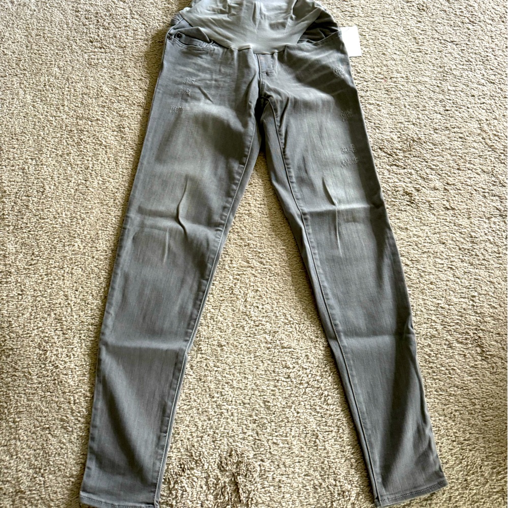 Maternity jeans, gray, new with tags